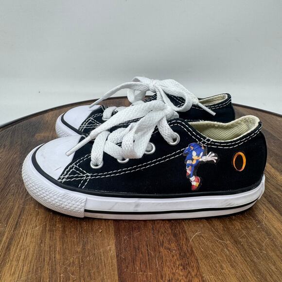 Converse All Star Black Toddler Size 7 Custom Mario/Sonic - Picture 3 of 8